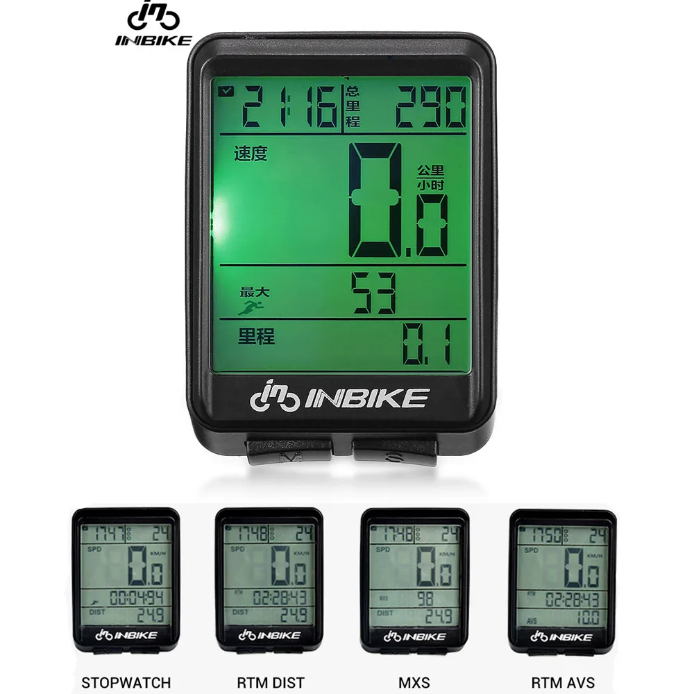 

INBIKE Rainproof Bike Computer Speedometer Measurable Temperature Stopwatch