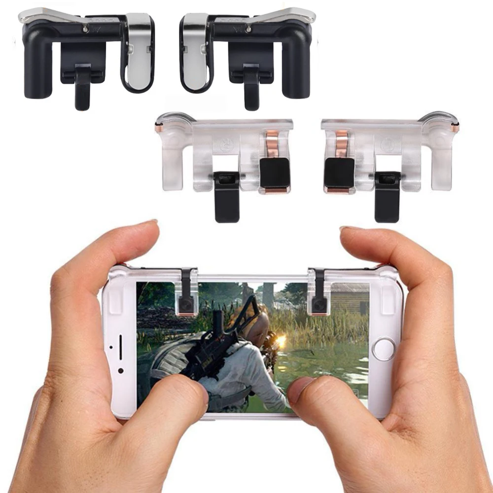 

Wrumava Phone Gamepad Touch Aim Shooting Trigger Fire Button Mobile Game Joysticks Controller Assist Tools Kit For PUBG FPS STG