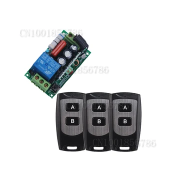 

AC220V 1CH 10A Remote Control Switch Relay Output Radio Receiver Module and 3PCS Waterproof Transmitter Free Shipping