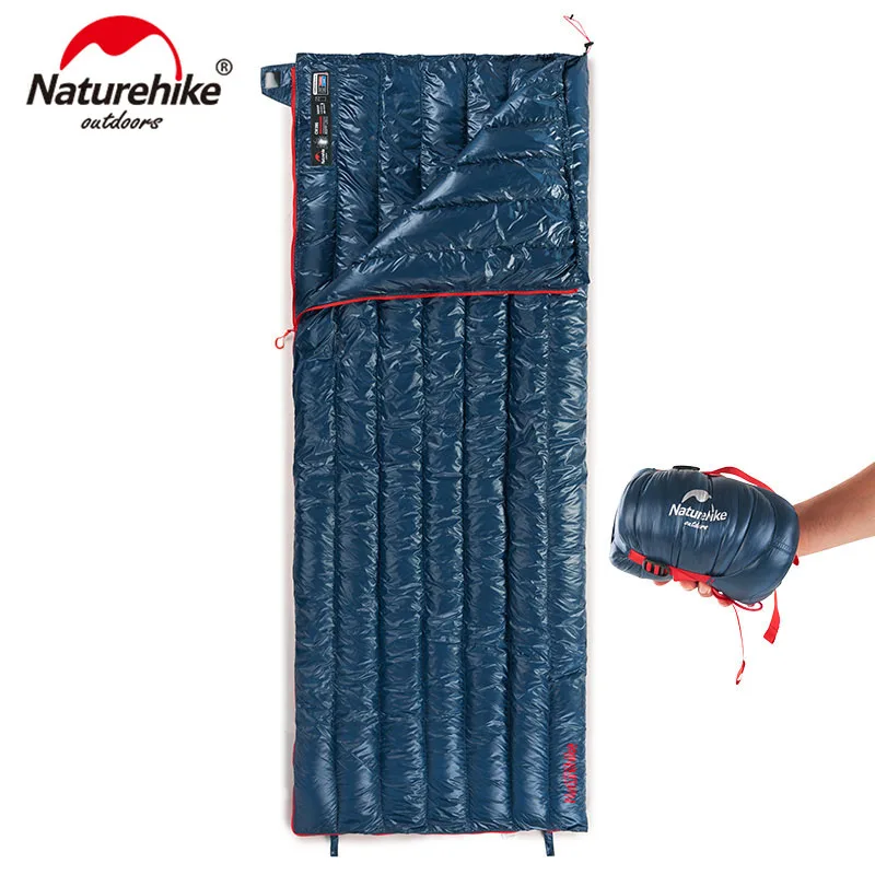 New  Naturehike 570g Ultralight Waterproof White Goose Down Sleeping Bag Envelope Type Lazy Bag Camping 