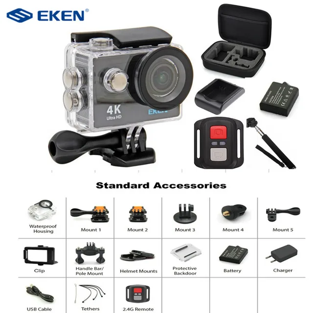 New Arrival!Original Eken H9 / H9R Ultra HD 4K Action Camera 30m waterproof 2.0′ Screen 1080p sport Camera go extreme pro cam