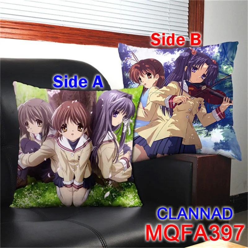 Новинка года пользовательские Clannad Декоративные подушки 45x45 см мягкие квадратный две стороны печатных Подушки детские для Clannad аниме Вентиляторы подарки