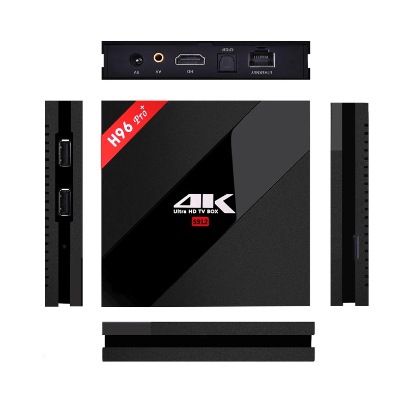ТВ приставка H96 Pro + Amlogic S912 3 64 ГБ Android 7 1 Bluetooth 4 4K 60 к/с 2 4/5 ГГц|ТВ-приставки и