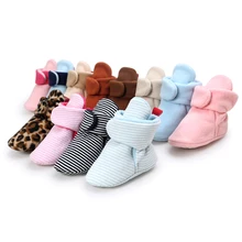 

Newborn Toddler Shoes Baby Newborn Girl Fashion Hook & Loop Winter Warm Baby Crib Shoes Anti-Slip Baby Crib Shoes