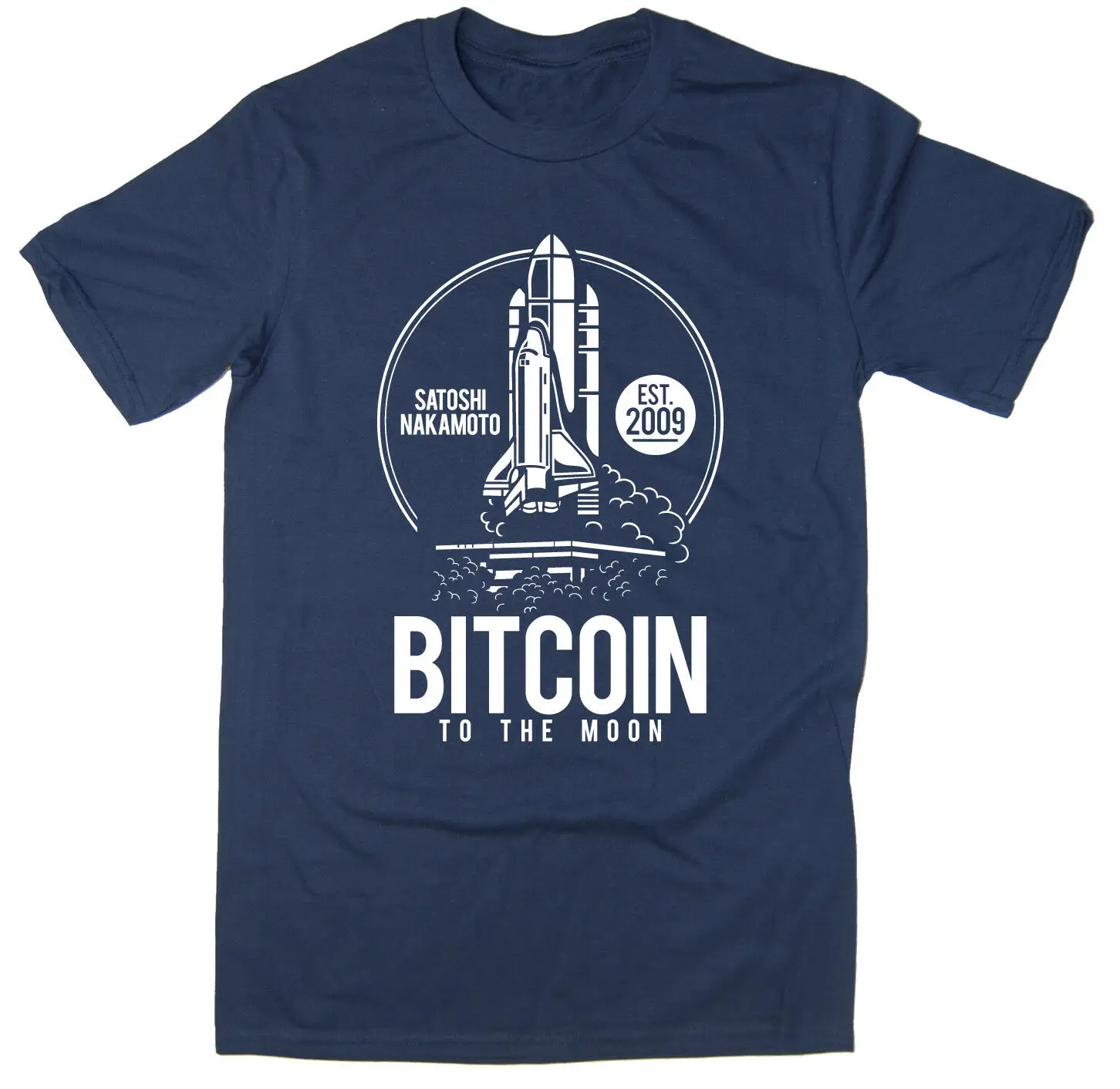 Биткоин к Луне Футболка-криптовалюта BTC LTC Crypto-6 цветов | Мужская одежда