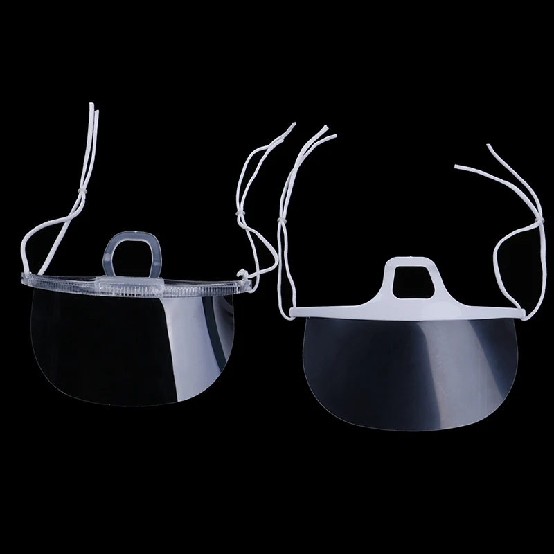 

1PCS Health Care Hygienic Anti Fog Shield Mouth Cover Masks Plastic Transparent White Catering Mask 2 Styles