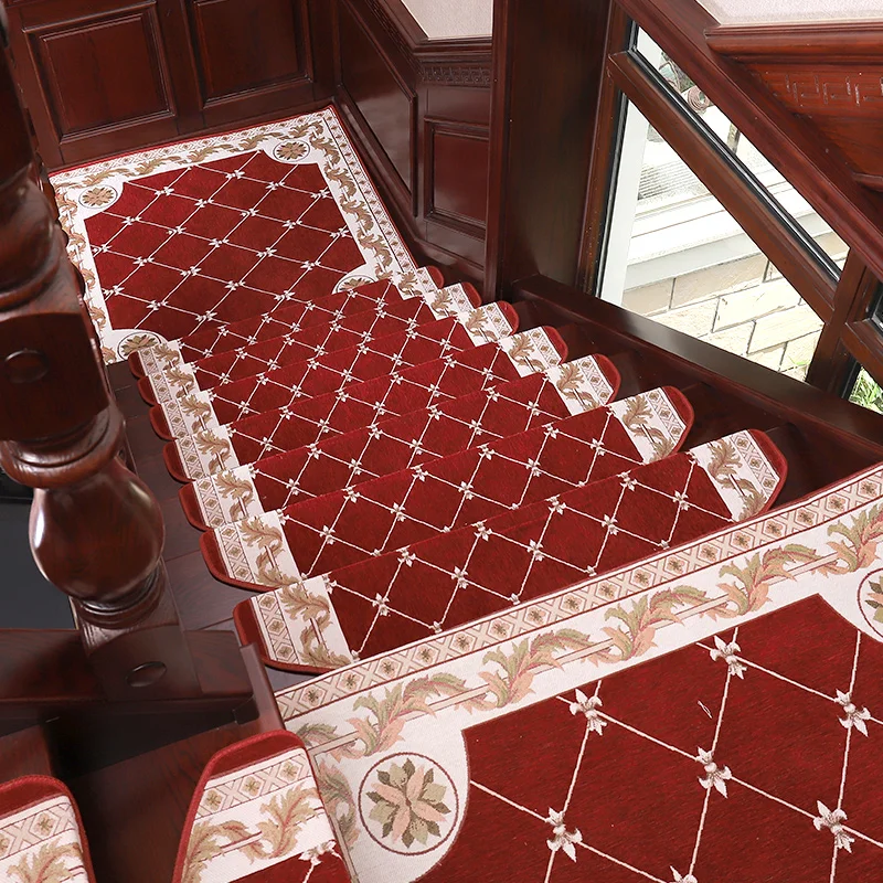 

High-grade new upgrade simple European-style home staircase custom embroidered plastic anti-skid stairs step mat