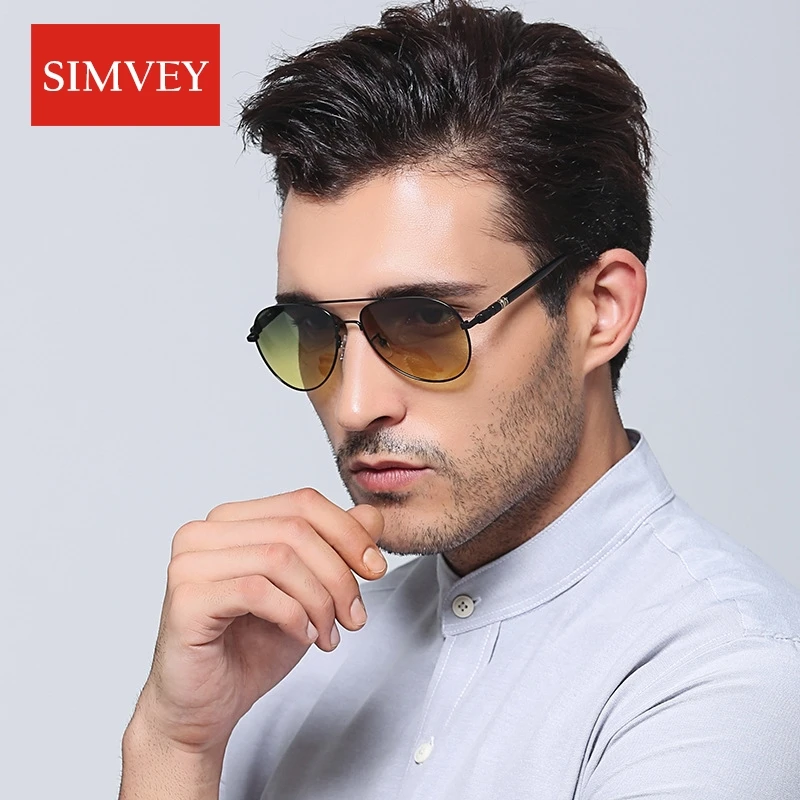 

Simvey Night Vision Driving Glasses Classic Day and Night Polarized Sunglasses Goggles Men's Car Drivers Anti-glare Glasses