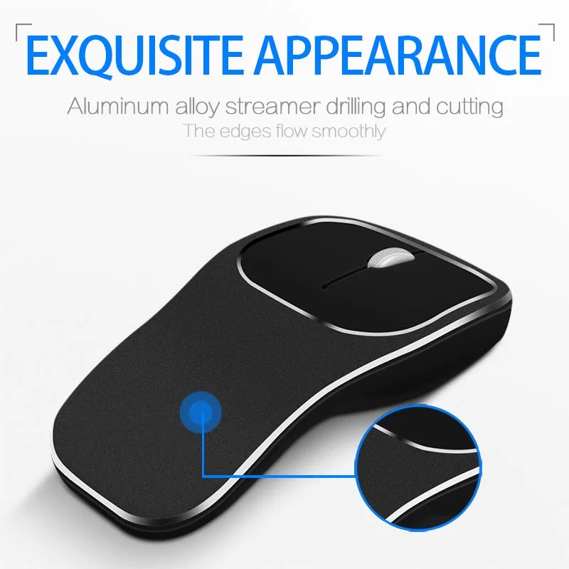 

Wireless Ultra-thin Silent Rechargeable Optical Mouse 1600DPI Ergonomic USB Mouse for Laptop PC QJY99