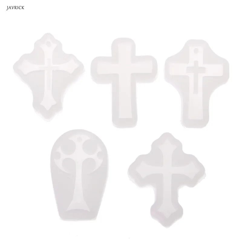 JAVRICK 5 шт. крест силиконовые формы смолы для изготовления ювелирных изделий литейной формы Craft DIY Инструменты