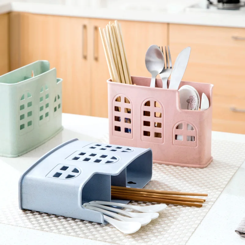 المطبخ رفوف وشمعدانات الصينية قفص ملعقة رف لتخزين السكاكين لترتيب حامل متعددة الوظائف شنقا استنزاف صندوق تخزين
