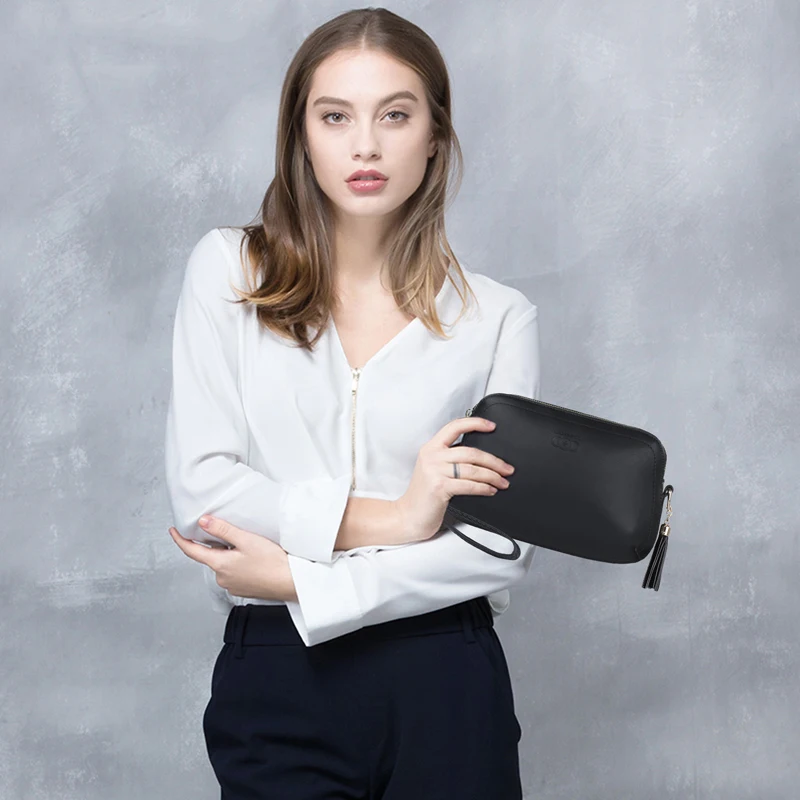 Coofit дизайнерская брендовая мини-сумка женская простая черная сумка через плечо качественная кожаная сумка-портфель с кисточками сумка на плечо клатч для девочек