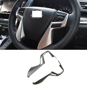 

CAPQX 2PCS For Toyota Alphard 2015-2018 Car Accessories ABS Steering Wheel Cover Trim decoration Garnish Decorative Strip