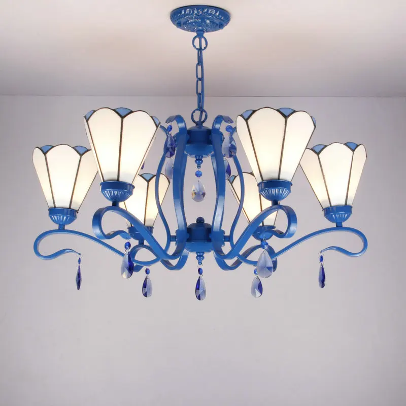 

European style Pendant Lights modern rural style blue Mediterranean American living room bedroom study dining room ZX153