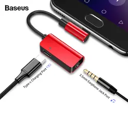 Baseus Тип C до 3,5 мм разъем для наушников кабель-адаптер для samsung S9 Xiaomi Mi8 huawei Коврики 20 Pro OTG адаптер 2 в 1 AUX конвертер