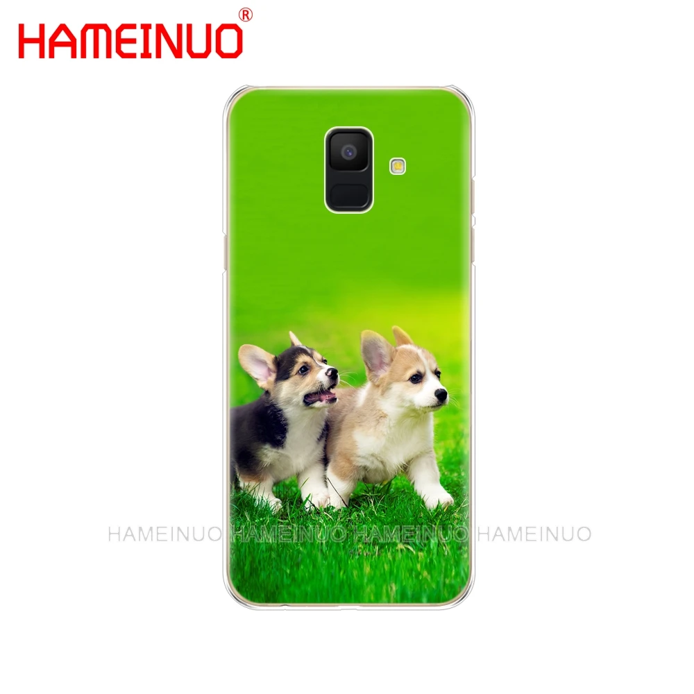 HAMEINUO Corgi милый мультяшный чехол для телефона с изображением собаки Samsung Galaxy J4 J6 J8 A9