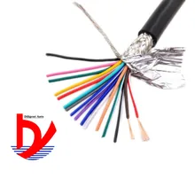 Слойной обмоткой стекловолокном 15AWG 1.5mm2 мульти-защищаемый сердечник кабеля RVVP 2/3/4/5/6/7/8/10/12/14/16/20/24 анти-помех линии управления сигнал