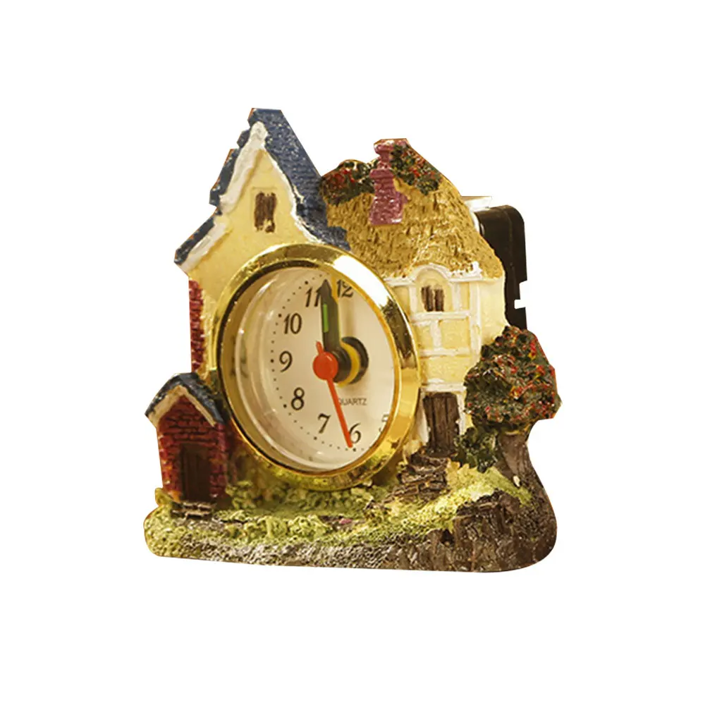 

Quartz Movement Clocks and Watches Durable Horologium Toys for Castle Shape Decorator Crafts Office Alarm Clock Clocks Watches