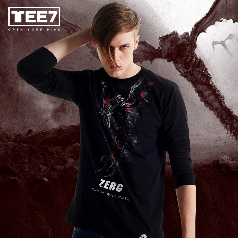 Футболка TEE7 Game Star Protoss Zerg хлопковая футболка с о-вырезом модная мужская