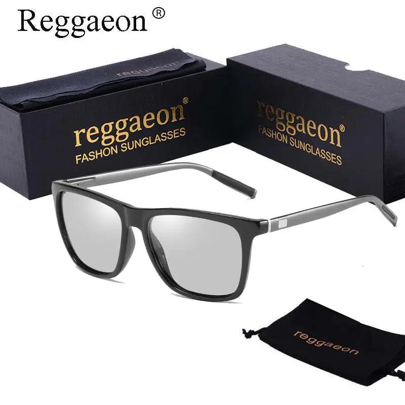 Мужские Солнцезащитные очки Хамелеон reggaeon поляризационные Квадратные с