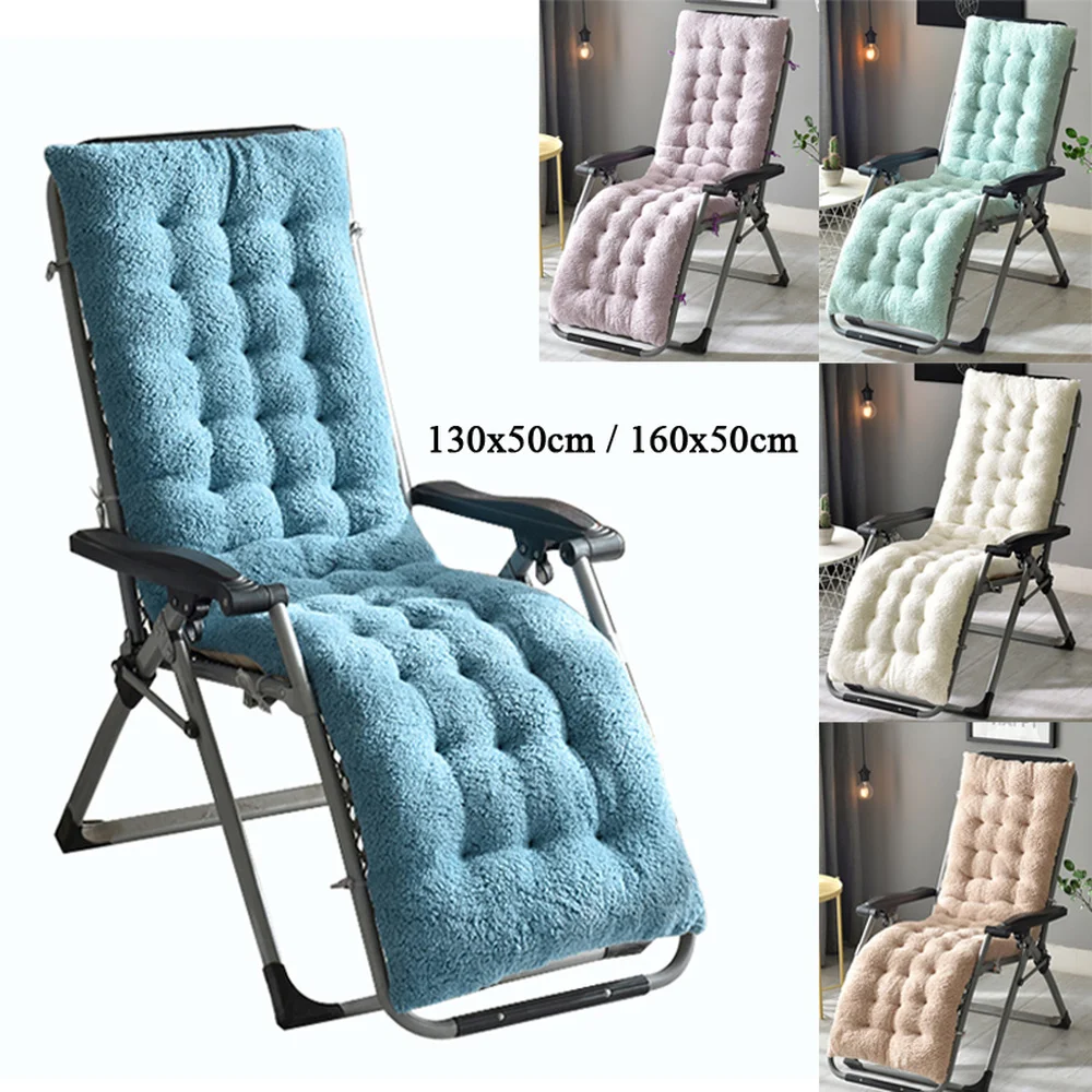 

Lamb Velvet Fabric Winter Soft Recliner Chair Thickened Lamb Velvet Seat Pad Replacement Cushion Pad Garden Sun Lounger
