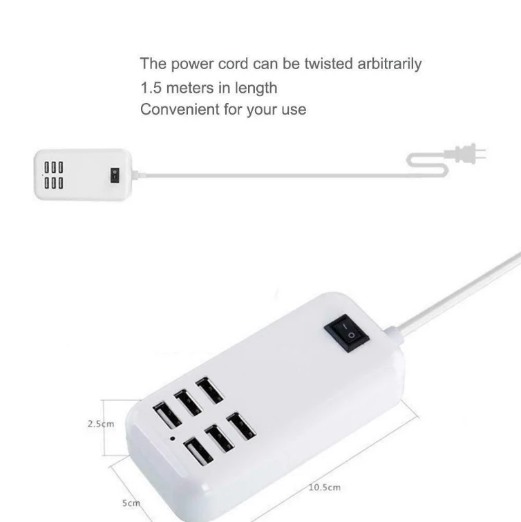 6 портов USB зарядное устройство 5 В/4 а Быстрая зарядка несколько настенных Смарт зарядное устройство адаптер ЕС/США штекер телефон USB зарядное устройство для huawei iPhone iPad