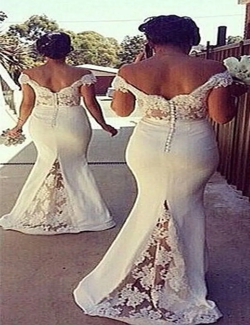 Peach and Silver Satin Dresses