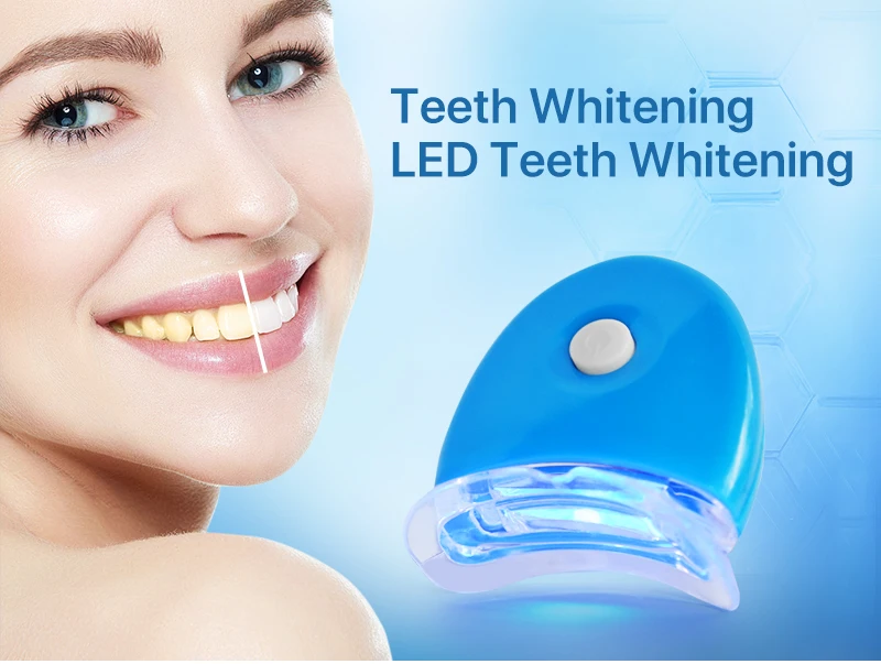 1 шт. портативный светодиодный Осветление и отбеливание зубов ускоритель зуб косметический лазер Стоматологическое отбеливание зубов красота включая батарею