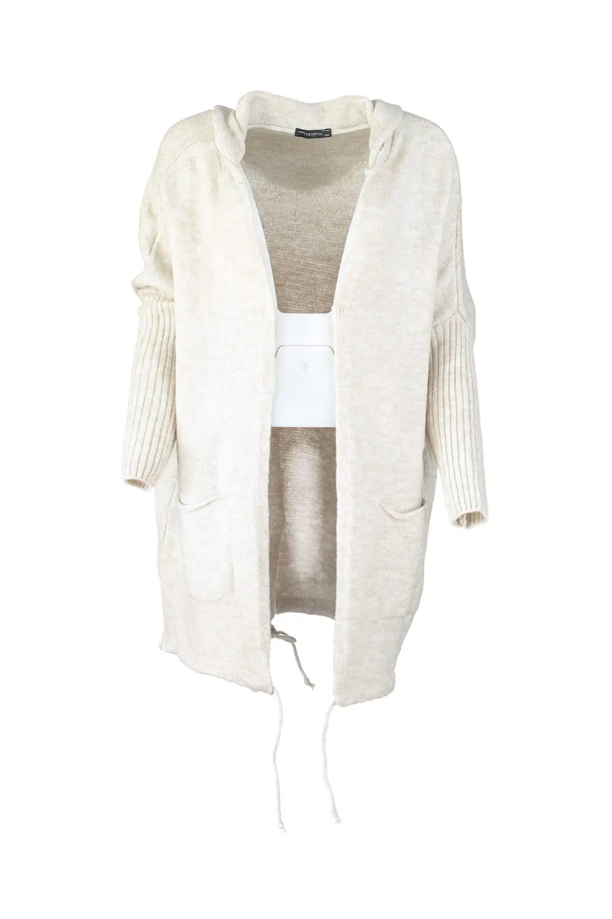 

Trendyol WOMEN-Stone Pocket Detail Sweater Cardigan TWOAW20FV0161