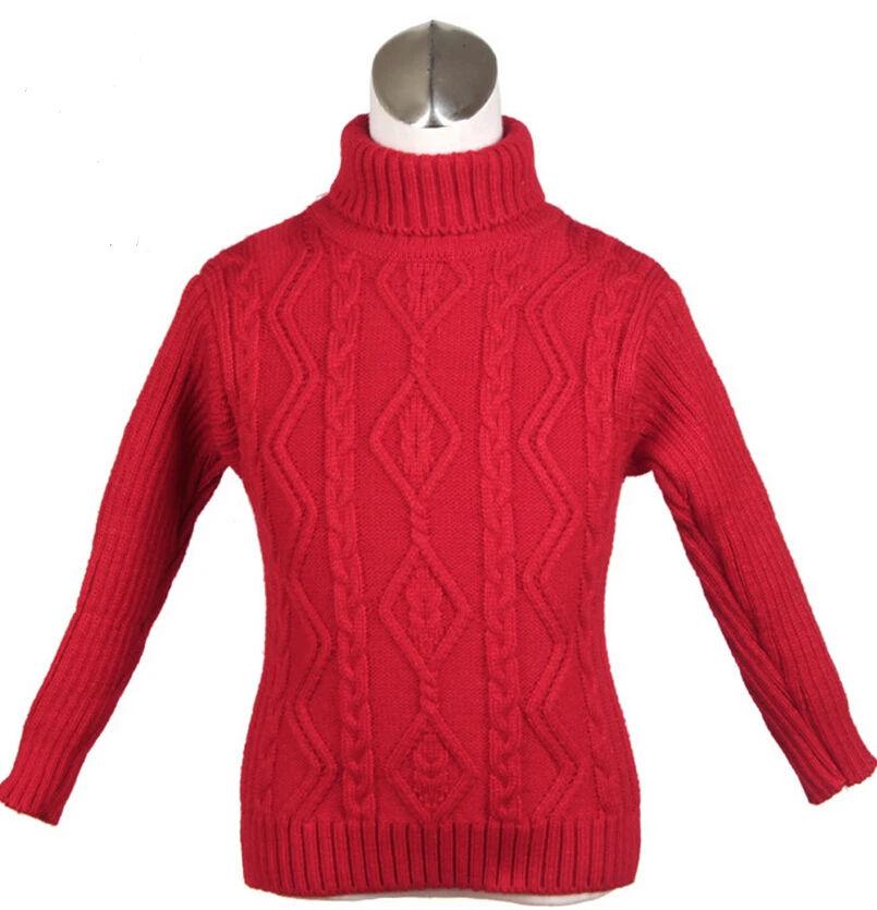 Свитер для маленьких мальчика или девочки зимне-осенний вязаный водолазка теплая врхняя одежда «унисекс» свитера