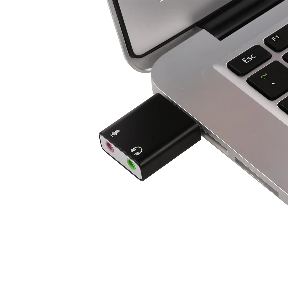 Алюминиевый сплав USB внешний стерео звуковой адаптер USB Аудио Звуковая карта Виртуальный 7,1 микрофонный конвертер Звуковая карта