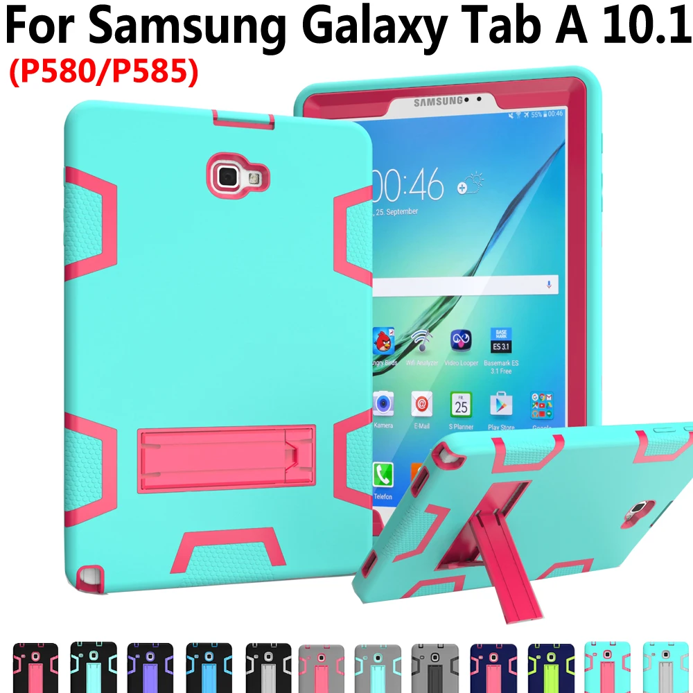 Малыш противоударный чехол для samsung Galaxy Tab 10 1 Обложка Kickstand силиконовый 2016 s ручка