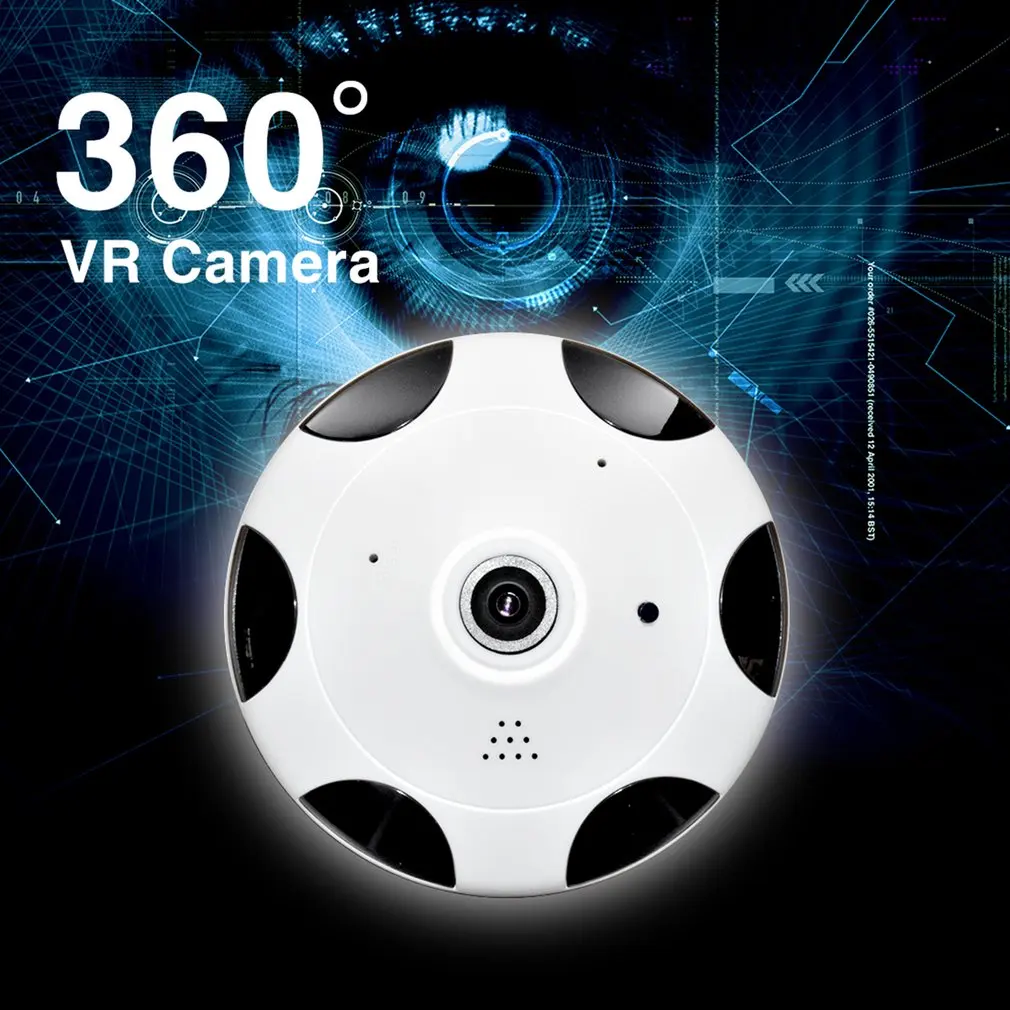 

Indoor 3.0MP Wireless HD FishEye IP WiFi Panoramic Camera 960P 360 Degree 1.3MP Security Camera WQ-004 US Plug