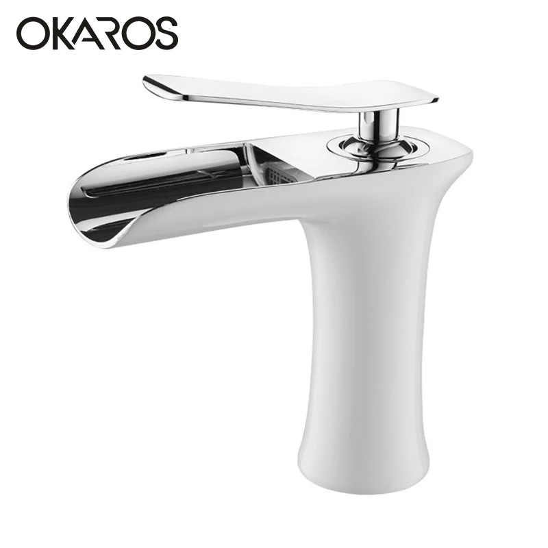 Bathroom Basin Sink Tall Waterfall Spout Mixer Tap Faucet Chrome Finished