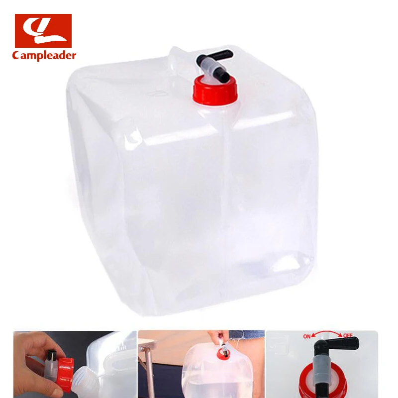 

Outdoor Folding Drinking Bucket 20L Camping Portable Large Capacity Car Drinking Water Pot Tool Four Angle Water Bag CL341