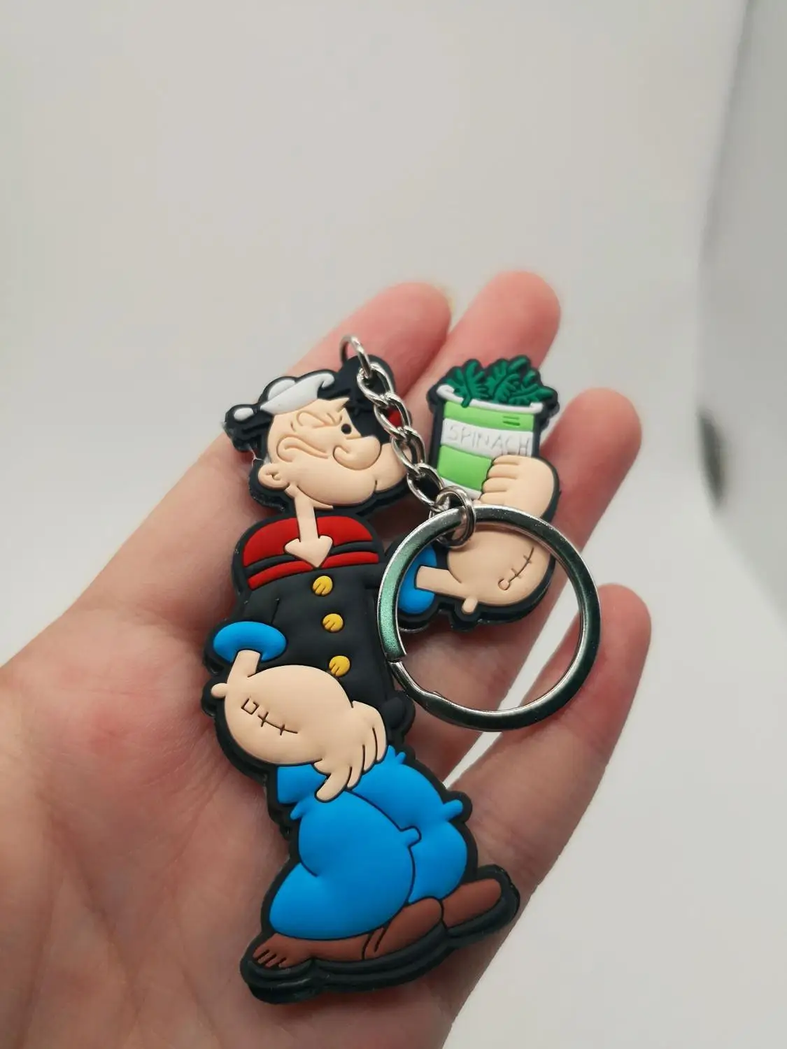 Аниме Popeye the Sailor cos двойной ПВХ брелок оливковый Oyl фигурки ключ chian брелок для мужчин и женщин дети Llavero игрушки подарок вечерние - Цвет: 2