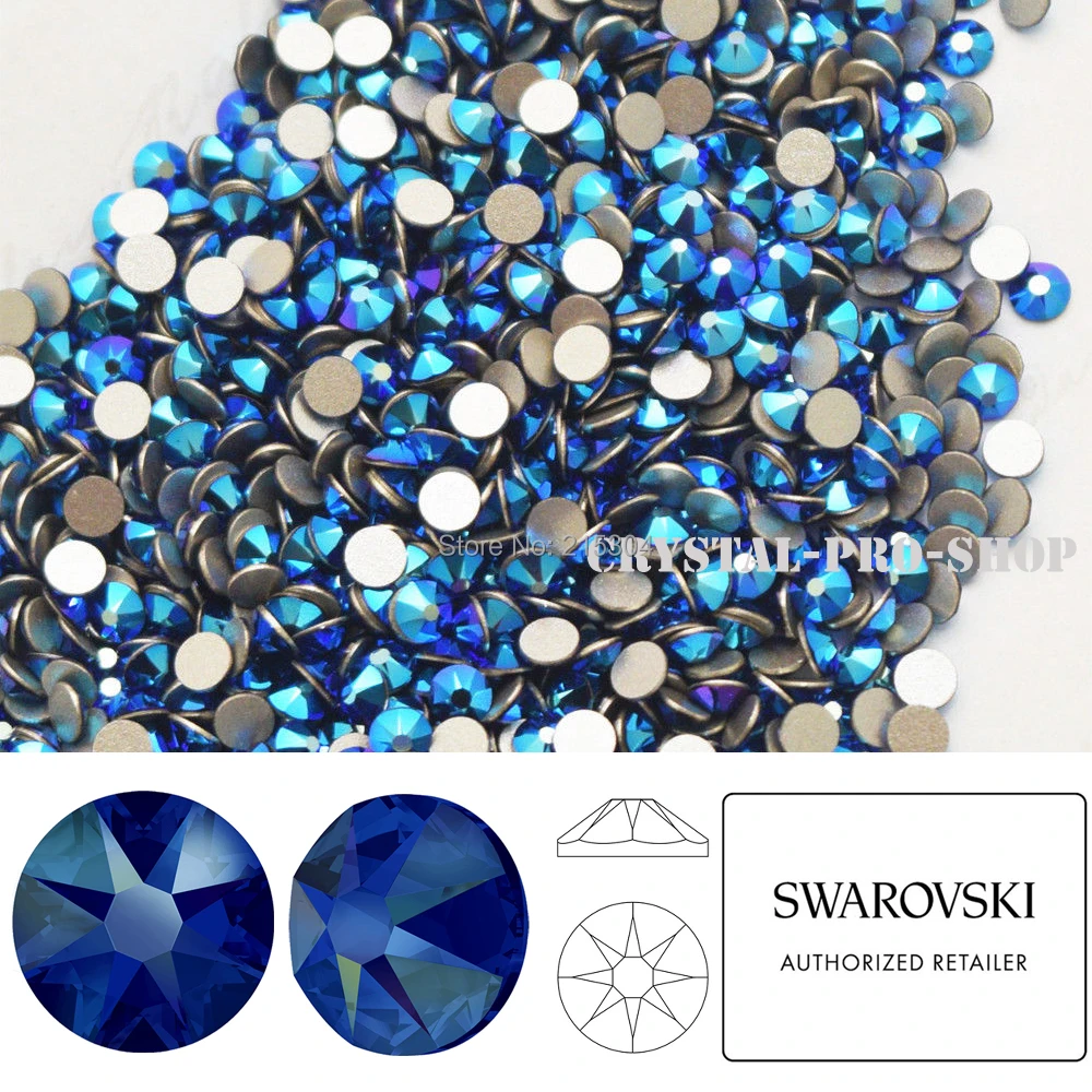 Cobalt Shimmer ( 369 SHIM ) NEW Effect Crystal From Swarovski Elements (  ss5 ss30 ) ( No Hotfix ) Flat Back Rhinestone DIY|Rhinestones| - AliExpress