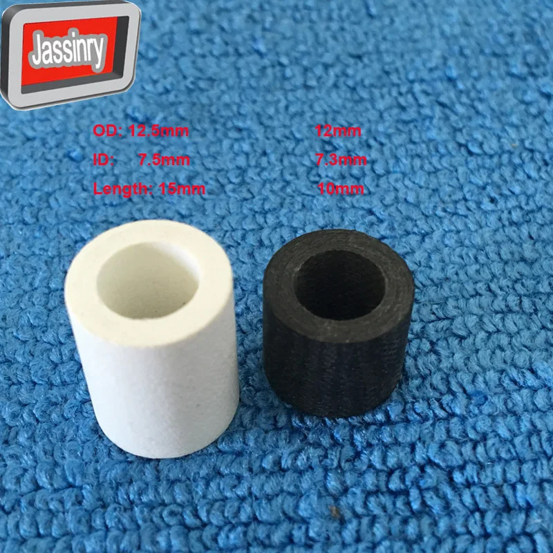 

10pcs black fibre Billiards Pool cue ferrules Chinese black 8 ball arm white cue ferrules Billiards accessories free shipping