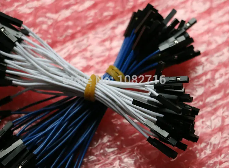 

10cm 26 AWG 2.54mm 1p Female to Female Dupont Wire Jumper Cable For Arduino DIY Board 40pcs ( White , Blue Each 20 pcs )