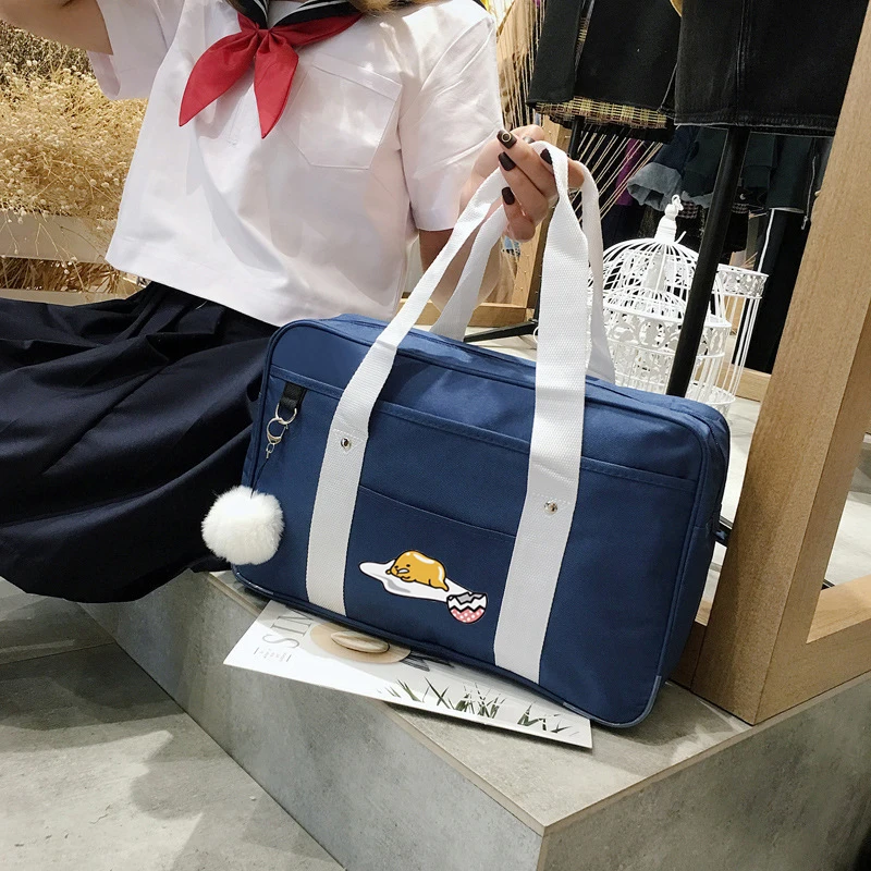 Японская школьная аниме gudetama jk Униформа Cos commuter сумка студенческая через плечо портативная холщовая ручная сумка холщовые сумки-мессенджеры
