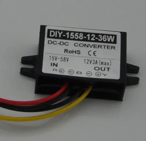 100 шт. DC 24 V 36 V 48 V(15 V-58 V) до 12 V 3A 36 W Converter преобразователь понижающий модуль автомобиля