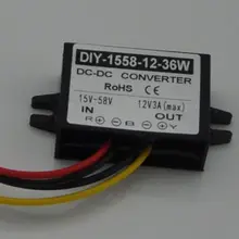 100 шт. DC 24 V 36 V 48 V(15 V-58 V) до 12 V 3A 36 W Converter преобразователь понижающий модуль автомобиля