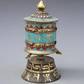 

Christmas gift Tibet Temple bronze Eight treasures Buddha bell Ghanta Phurpa Vajra Dorje Set Home