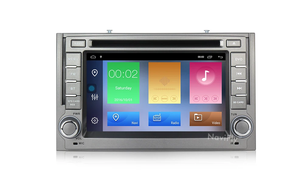 Best NaviFly 2G+32G Android 9.1 Car 2 Din radio dvd gap navigation for Hyundai H1 STAREX Android Car multimedia stereo player WIFI BT 6