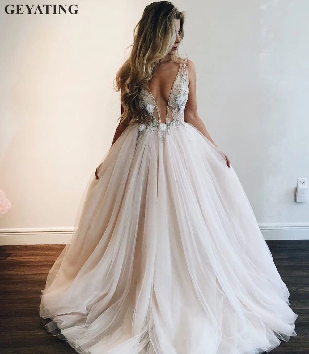 plus size tulle wedding dress
