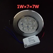 6 шт./лот Матовый 7 Вт Светодиодный светильник AC85-265V Встроенный с регулируемой яркостью светодиодный свет для гостиной