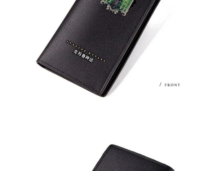 Cthulhu Mythos Wallet PU Long Short Bilfold Purse with Coin Change Zip Pocket Men Best Wallets (8)