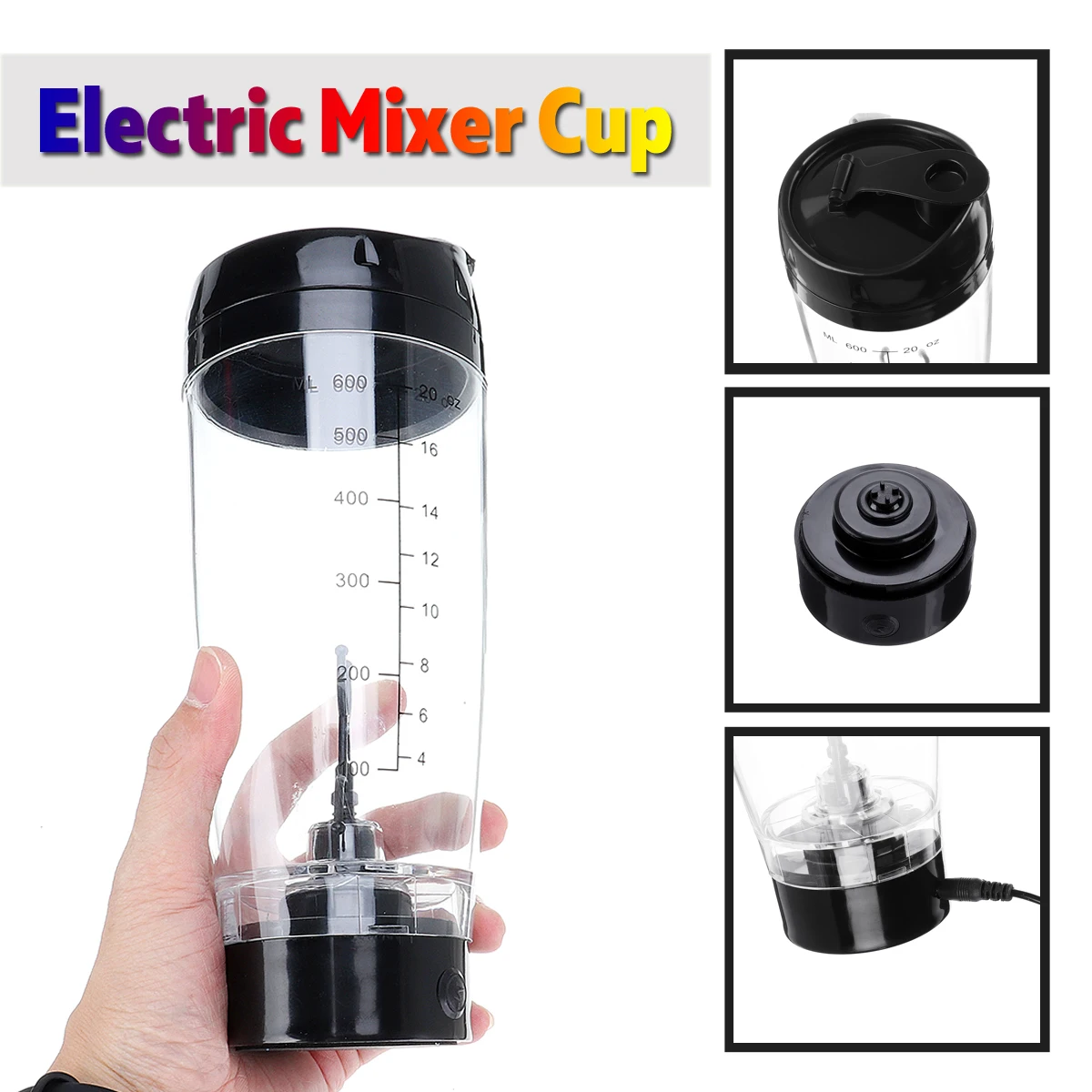 Электрический автоматический миксер для кофе, протеина, молока, кружка-Шейкер для домашнего путешествия, USB Перезаряжаемый Миксер для фруктового сока, 600 мл