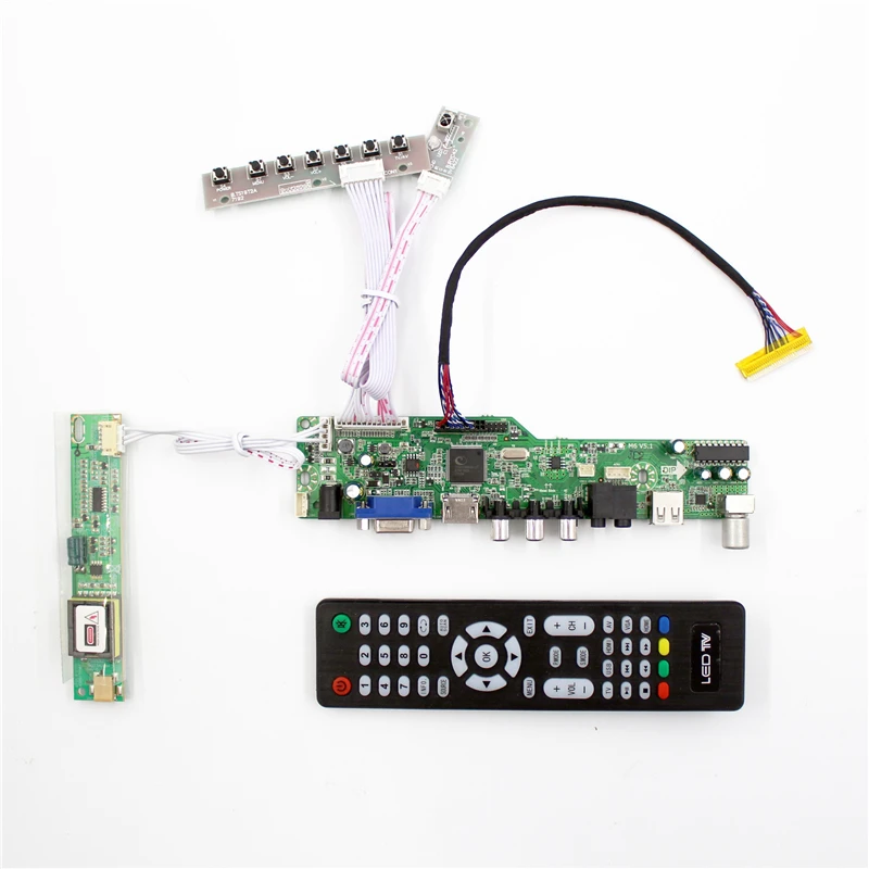 ЖК ТВ плата контроллера Поддержка AV VGA Аудио USB HDMI для 15 6 дюймового 1280X800 B154EW01 N154I2 L02