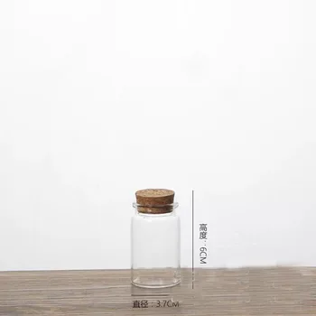 

100pcs 37*60mm 40ml glass vial bottle container jars wedding home decor message vials drift jars jewelry pendant glass bottles